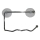 Toiletpapirholder med sugekopper, 10 x 17 cm, blank krom