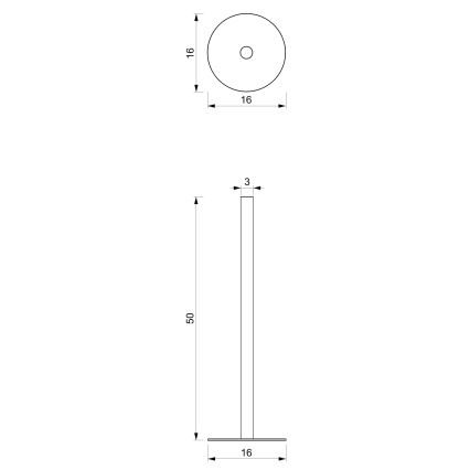 Toiletrulleholder 51 cm hvid