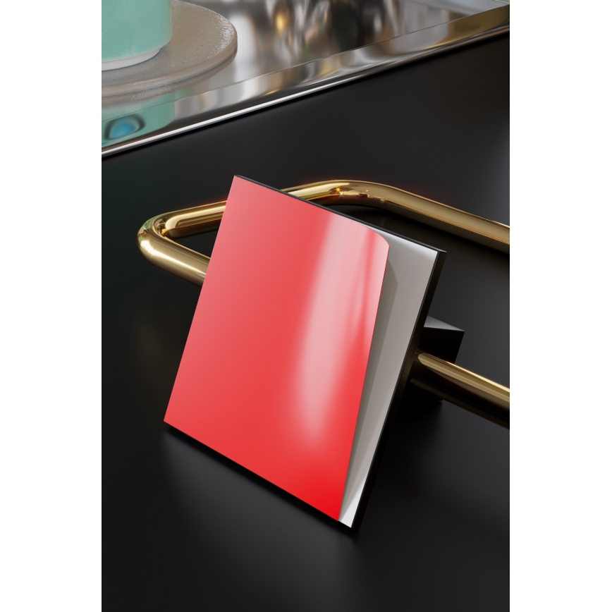 Toiletrulleholder 8x16 cm metal sort/guldfarvet