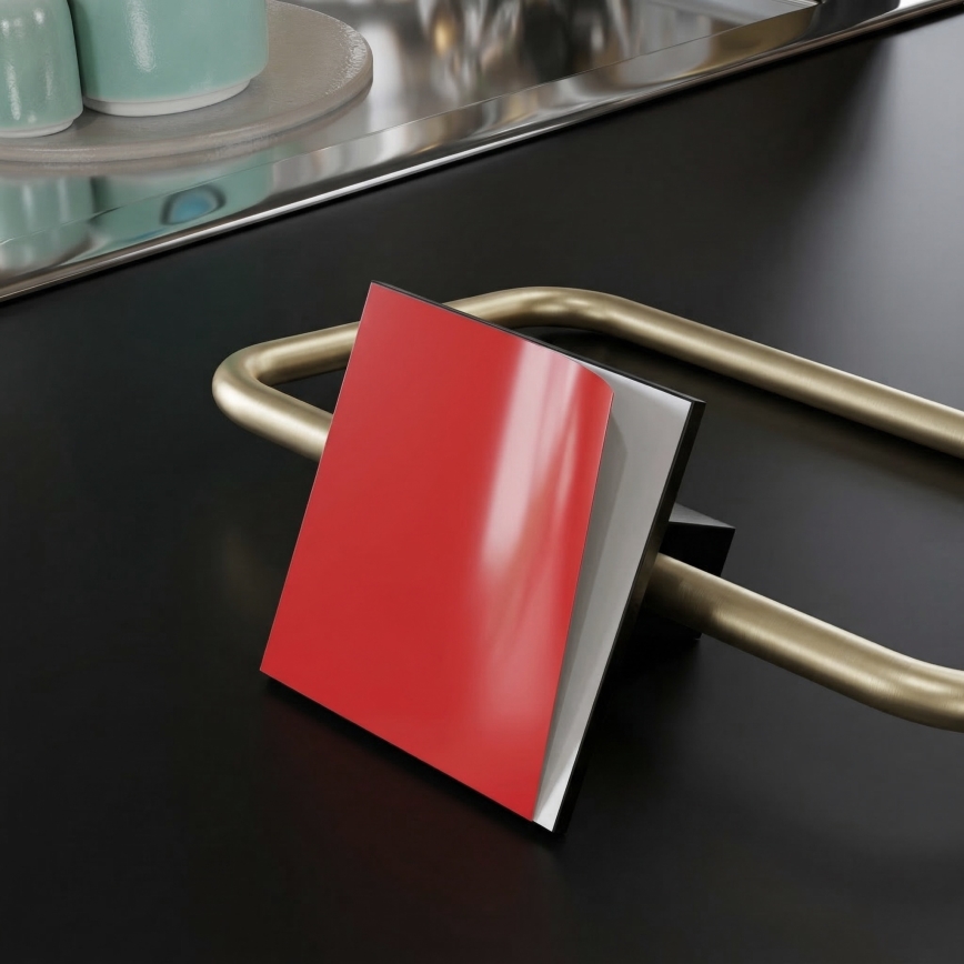 Toiletrulleholder 8x16 cm metal sort/guldfarvet