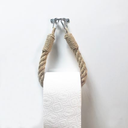 Toiletrulleholder i reb BORU 22x14 cm brun