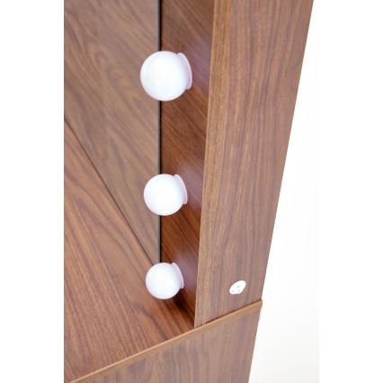 Toilettbord AMORIO 120x55 cm kashmir/dekor valnød