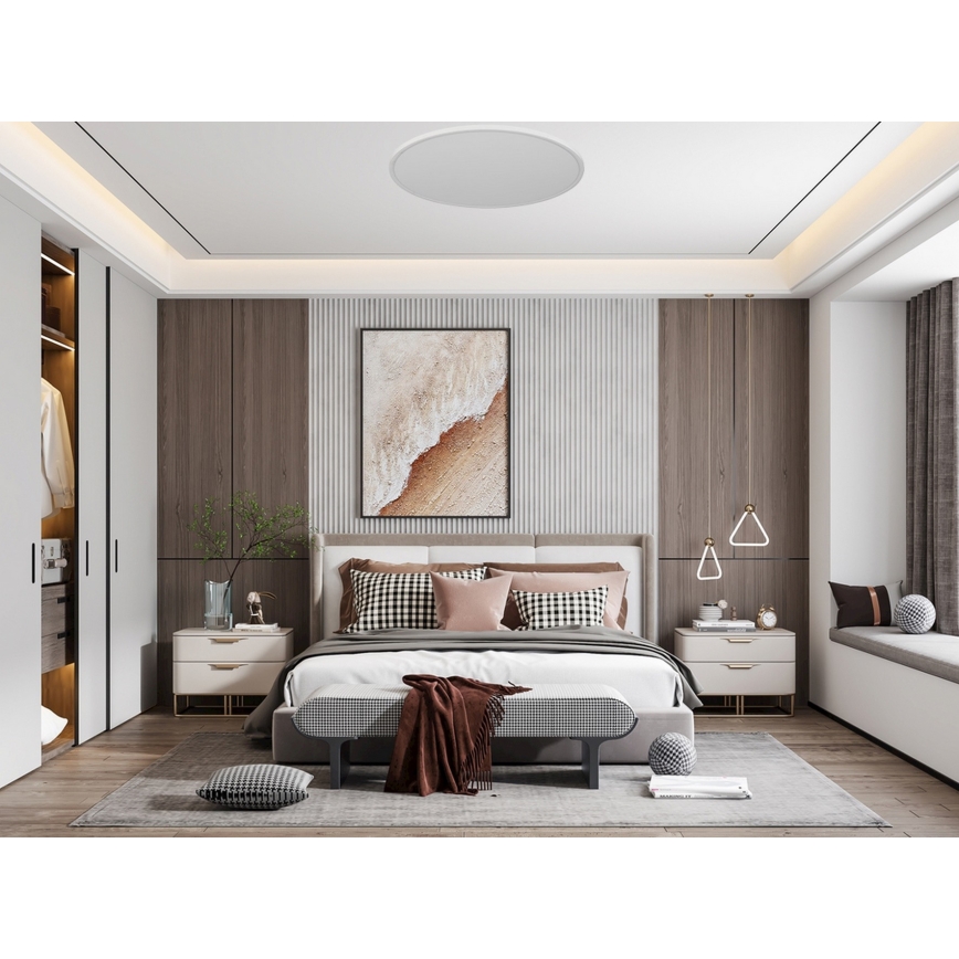 Top Belysning - LED loftlampe REVIT LED/24W/230V 3000/4000/6500K diameter 30 cm hvid