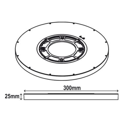 Top Belysning - LED loftlampe REVIT LED/24W/230V 3000/4000/6500K diameter 30 cm hvid