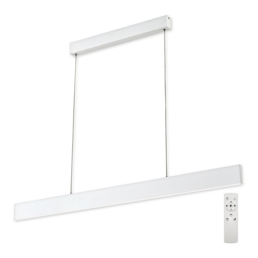 Top Belysning - LED pendel dæmpbar LINE LED/30W/230V hvid + fjernbetjening