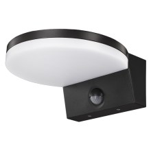 Top Belysning - LED Udendørs væglampe med sensor NOVARA LED/15W/230V IP65 sort