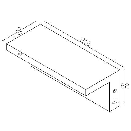 Top Belysning - Udendørs LED væglampe ELON LED/10W/230V 4000K IP54