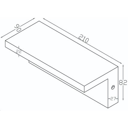 Top Belysning - Udendørs LED væglampe ELON LED/10W/230V 4000K IP54