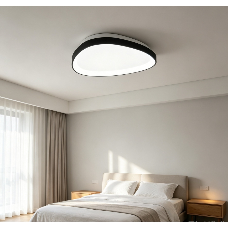 Top Light - LED dæmpbar loftlampe ECLIPSE LED/55W/230V 3000-6500K Ø 60 cm sort + fjernbetjening