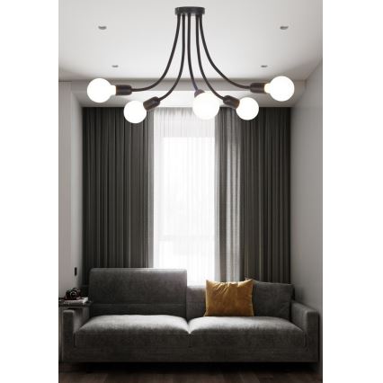 Top Light Galileo 5 C - Lysekrone 5xE27/40W/230V antik sort