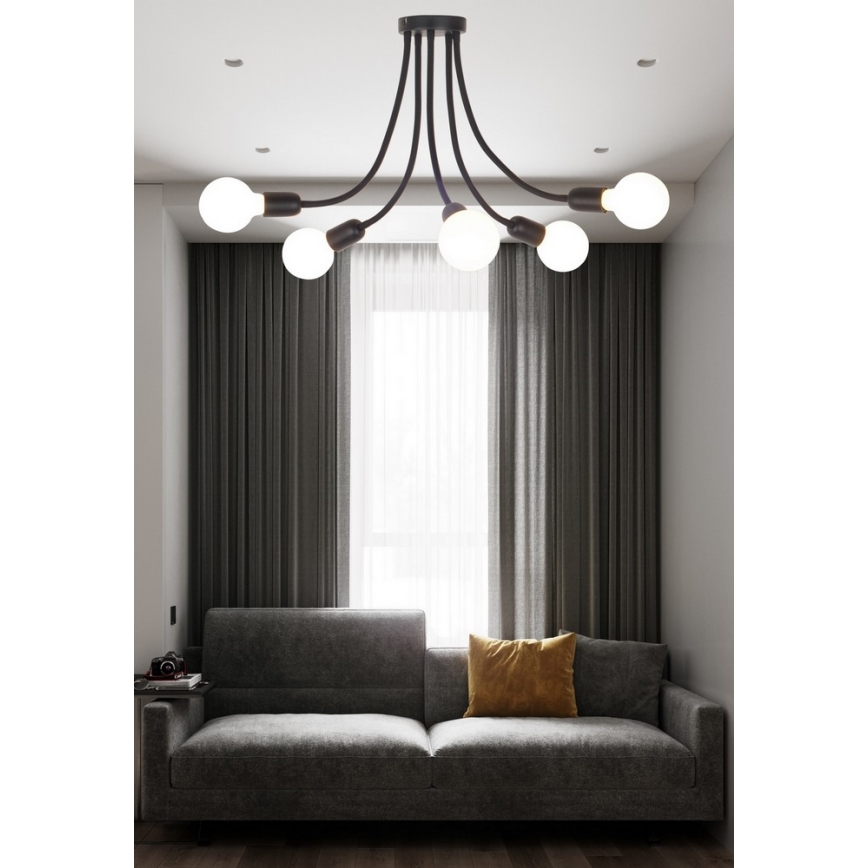 Top Light Galileo 5 C - Lysekrone 5xE27/40W/230V antik sort