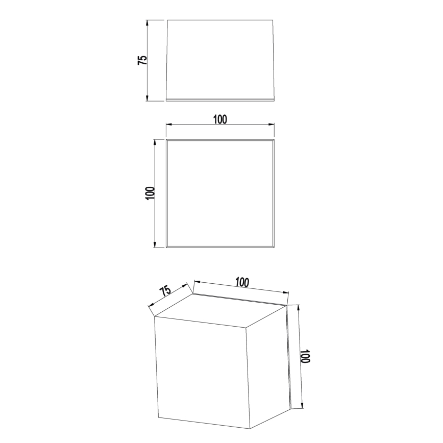 Top Light - LED Badeværelse Væglampe BOXTER LED/5W/230V 4000K IP65