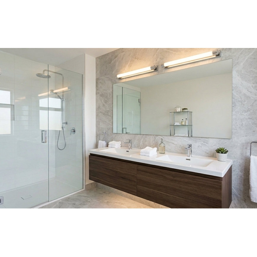 Top Light - LED belysning til badeværelsesspejl TURIA LED/8W/230V 3000/4000/6500K IP44 40 cm blank krom