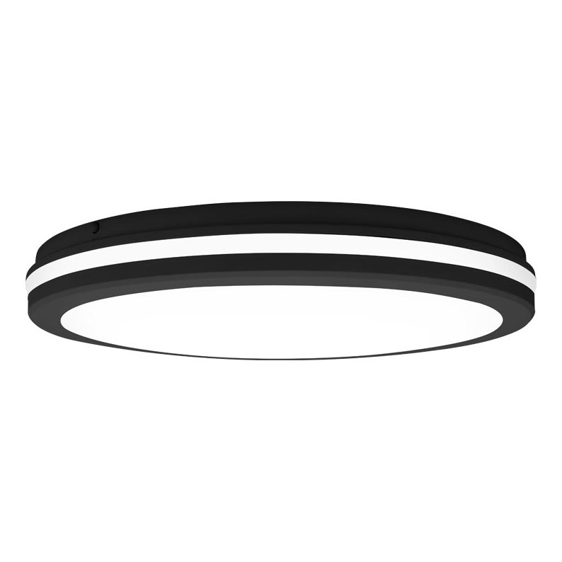 Top Light - LED badeværelsesloftlampe COMET LED/40W/230V 3000/4000/6500K IP54 sort Ø 40 cm