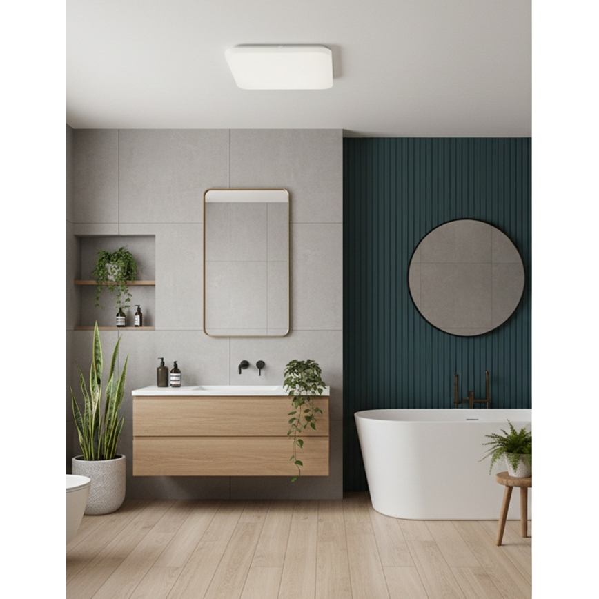 Top Light - LED badeværelsesloftlampe DUNAJ LED/32W/230V 3000/4000/6500K IP44 38x38 cm hvid