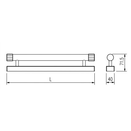 Top Light - LED-spejlbelysning til badeværelset TURIA LED/12W/230V 3000/4000/6500K IP44 60 cm blank krom