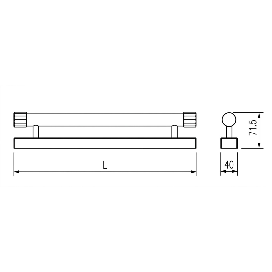 Top Light - LED-spejlbelysning til badeværelset TURIA LED/12W/230V 3000/4000/6500K IP44 60 cm blank krom