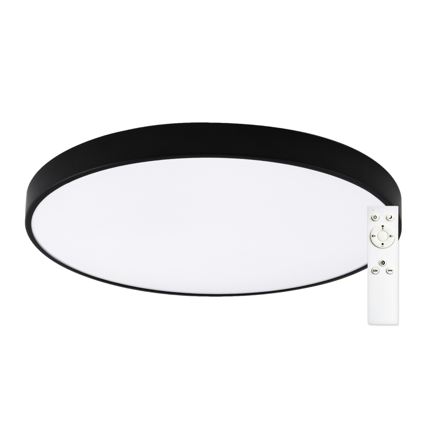 Top Light - LED dæmpbar badeværelsesloftlampe PETAL LED/60W/230V 3000-6500K IP44 Ø 59 cm sort + fjernbetjening