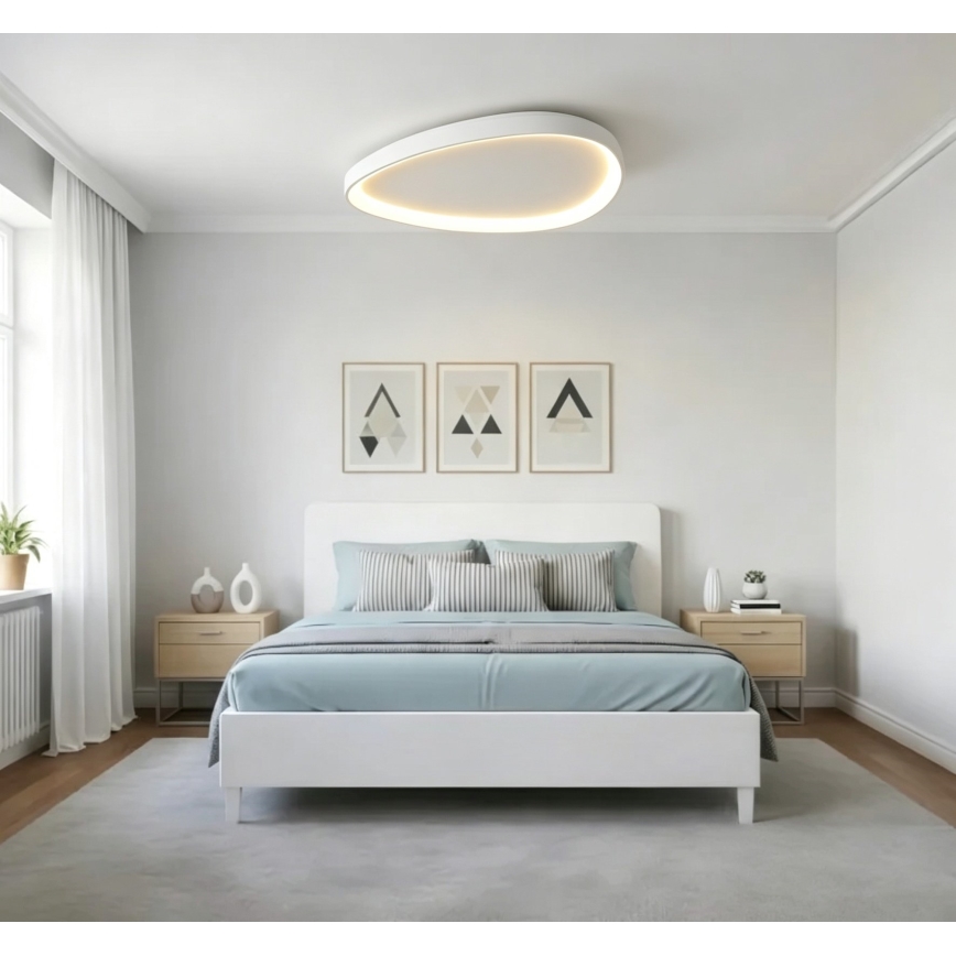 Top Light - dæmpbar LED-loftlampe ECLIPSE LED/55W/230V 3000-6500K Ø 60 cm hvid + fjernbetjening