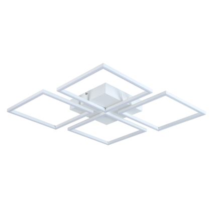 Top Light - LED loftlampe dæmpbar RIVIERA 4xLED/16,25W/230V kantet hvid + fjernbetjening