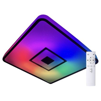 Top Light - LED loftlampe dæmpbar RGB-farver RAINBOW LED/24W/230V kantet + fjernbetjening