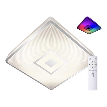 Top Light - LED loftlampe dæmpbar RGB-farver RAINBOW LED/24W/230V kantet + fjernbetjening