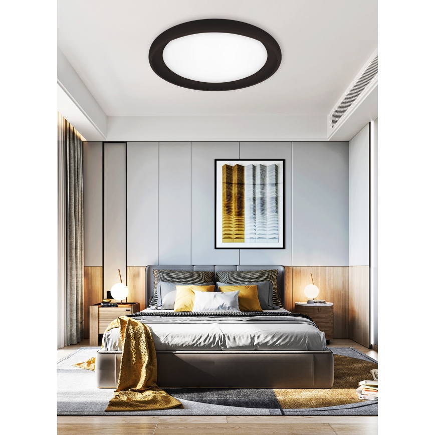 Top Light - LED loftlampe dæmpbar SALERNO LED/60W/230V 3000-6500K diameter 60 cm sort + fjernbetjening
