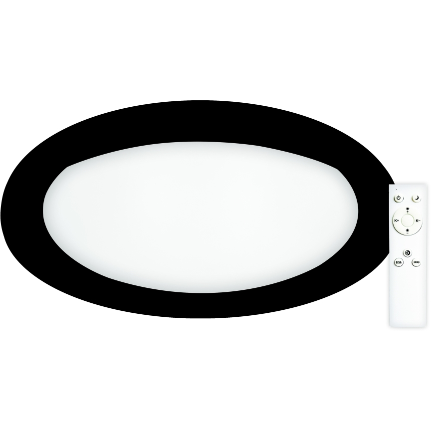 Top Light - LED loftlampe dæmpbar SALERNO LED/60W/230V 3000-6500K diameter 60 cm sort + fjernbetjening