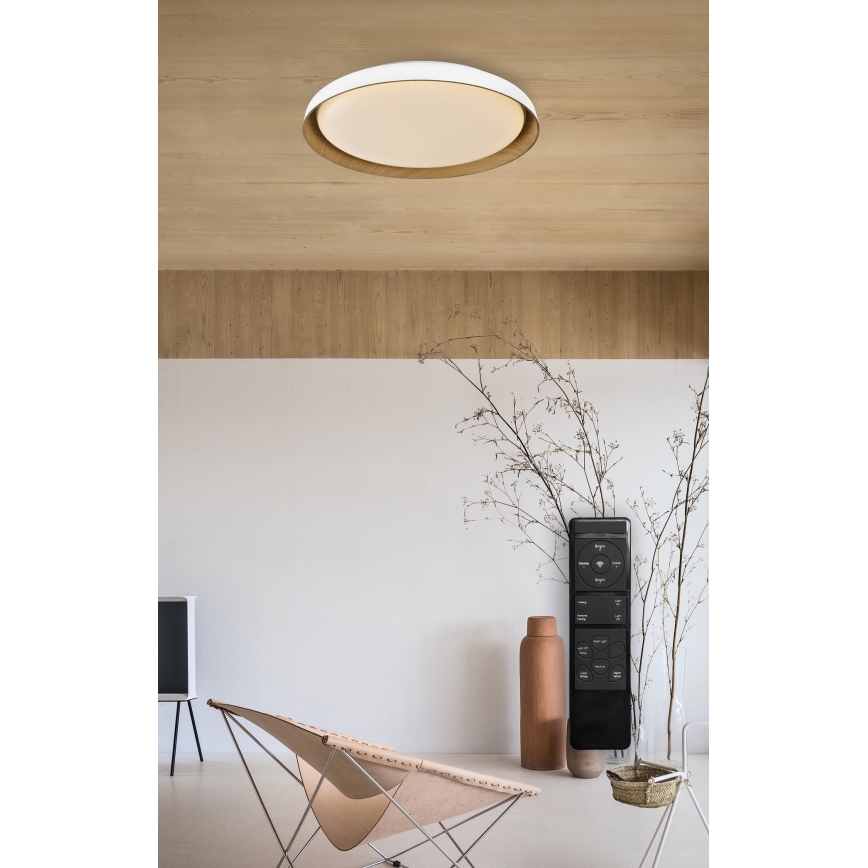 Top Light - LED loftlampe dæmpbar SATELLITE LED/36W/230V 3000-6500K diameter 43 cm hvid/brun + fjernbetjening