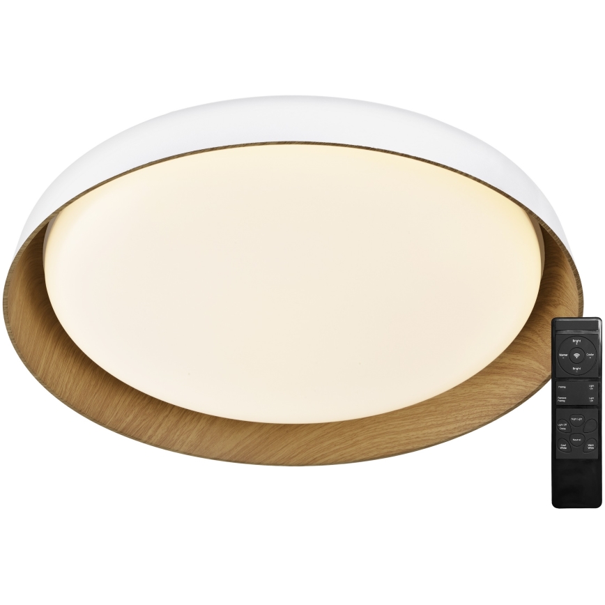 Top Light - LED loftlampe dæmpbar SATELLITE LED/36W/230V 3000-6500K diameter 43 cm hvid/brun + fjernbetjening