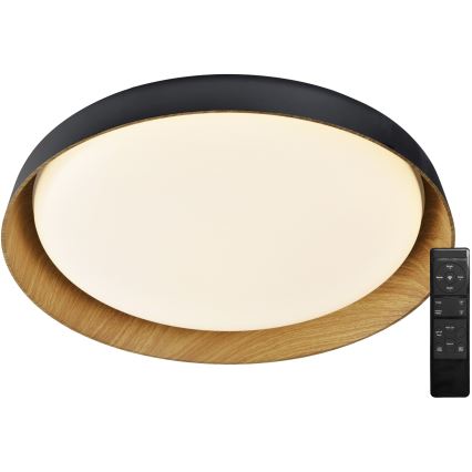 Top Light - LED loftlampe dæmpbar SATELLITE LED/36W/230V 3000-6500K diameter 43 cm sort/brun + fjernbetjening