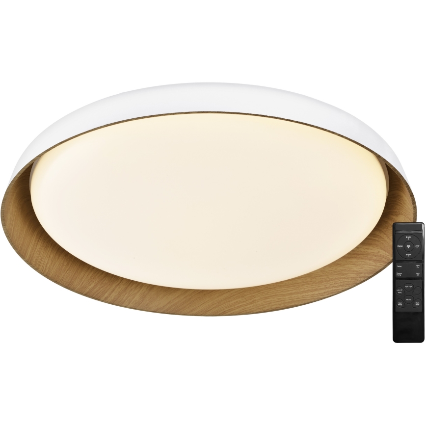 Top Light - LED loftlampe dæmpbar SATELLITE LED/48W/230V 3000-6500K diameter 53 cm hvid/brun + fjernbetjening