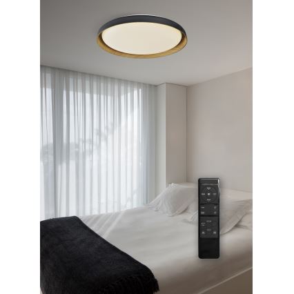 Top Light - LED loftlampe dæmpbar SATELLITE LED/48W/230V 3000-6500K diameter 53 cm sort/brun + fjernbetjening