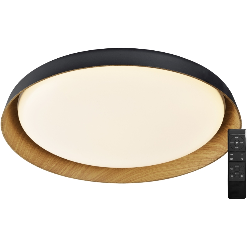 Top Light - LED loftlampe dæmpbar SATELLITE LED/48W/230V 3000-6500K diameter 53 cm sort/brun + fjernbetjening