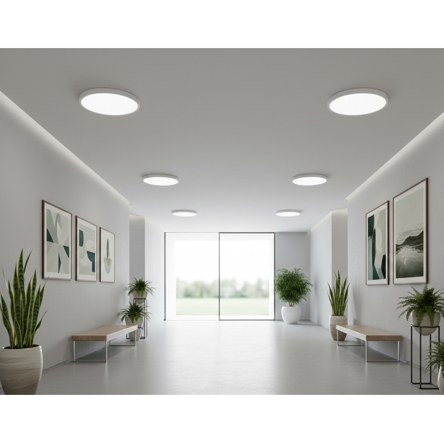 Top Light - LED-loftlampe med bevægelsessensor REVIT LED/9/12/18W/230V 3000/4000/6500K Ø 23 cm hvid
