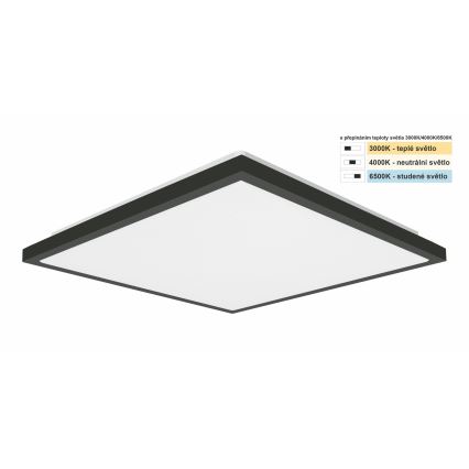 Top Light - LED loftlampe til badeværelse ONYX LED/24W/230V IP44 3000/4000/6500K 38x38 cm sort