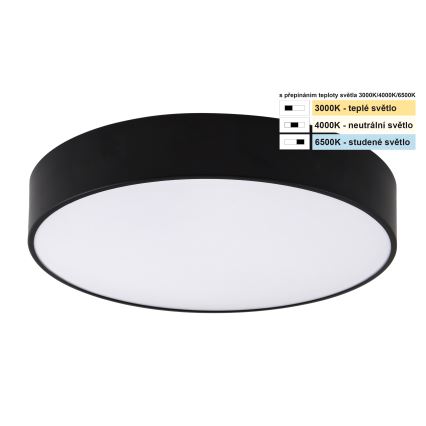 Top Light - LED loftlampe til badeværelse PETAL LED/24W/230V IP44 3000/4000/6500K diameter 35 cm sort