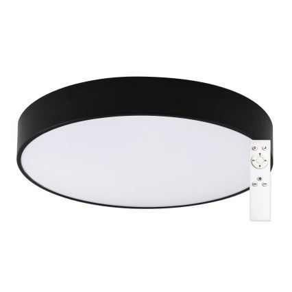 Top Light - LED loftlampe til badeværelse dæmpbar PETAL LED/48W/230V IP44 3000-6500K diameter 48 cm sort + fjernbetjening