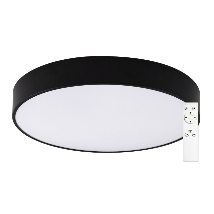 Top Light - LED loftlampe til badeværelse dæmpbar PETAL LED/48W/230V IP44 3000-6500K diameter 48 cm sort + fjernbetjening