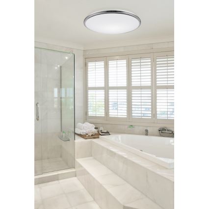 Top Light - LED loftlampe til badeværelse SILVER LED/24W/230V IP44 3000/4000/6500K diameter 39 cm skinnende krom