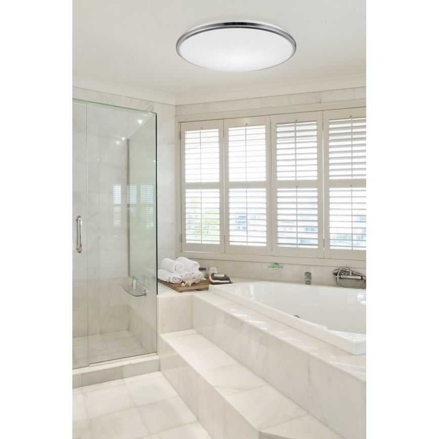 Top Light - LED loftlampe til badeværelse SILVER LED/24W/230V IP44 3000/4000/6500K diameter 39 cm skinnende krom