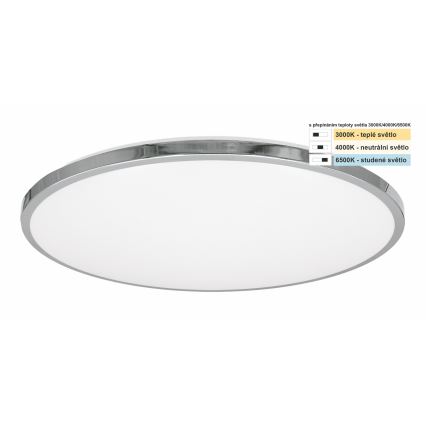 Top Light - LED loftlampe til badeværelse SILVER LED/24W/230V IP44 3000/4000/6500K diameter 39 cm skinnende krom