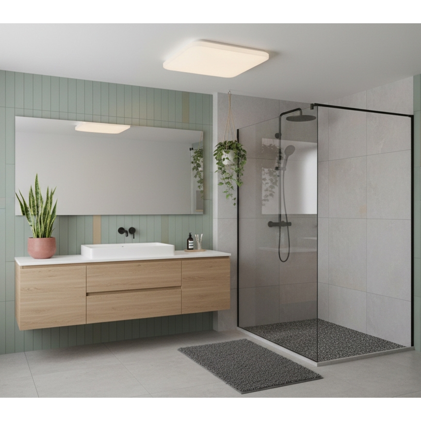 Top Light - LED loftlampe til badeværelset DUNAJ LED/48W/230V 3000/4000/6500K IP44 48x48 cm hvid