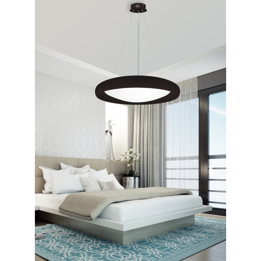 Top Light - LED pendel dæmpbar SALERNO LED/60W/230V 3000-6500K diameter 60 cm sort + fjernbetjening