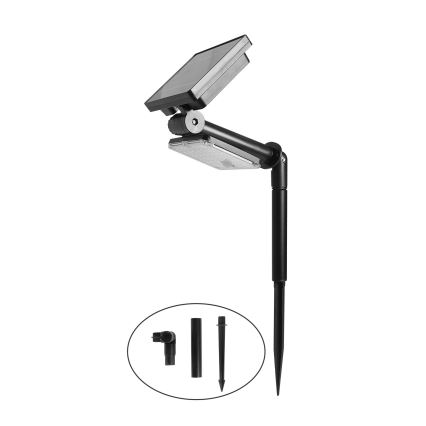 Top Light - LED solcellelampe med sensor 3-i-1 ZENITH LED/10W/3,7V 3000/4000/6500K IP54 2400 mAh