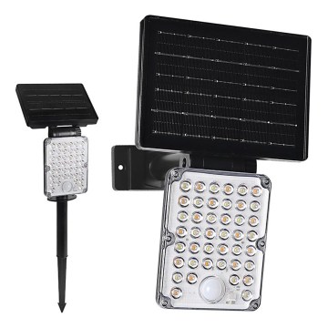 Top Light - LED solcellelampe med sensor 3-i-1 ZENITH LED/10W/3,7V 3000/4000/6500K IP54 2400 mAh