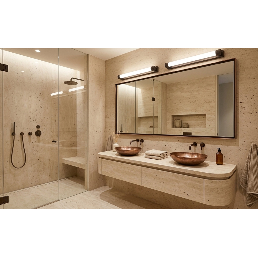 Top Light - LED-spejlbelysning til badeværelset TURIA LED/8W/230V 3000/4000/6500K IP44 40 cm sort