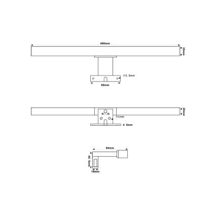 Top Light - LED spejllampe til badeværelse OREGON LED/7W/230V 40 cm IP44