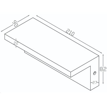 Top Light - LED Udendørs væglampe med sensor ELON LED/10W/230V 4000K IP54