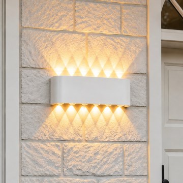 Top Light - LED udendørs væglampe RAY LED/10W/230V 3000/4000/6500K IP54 hvid